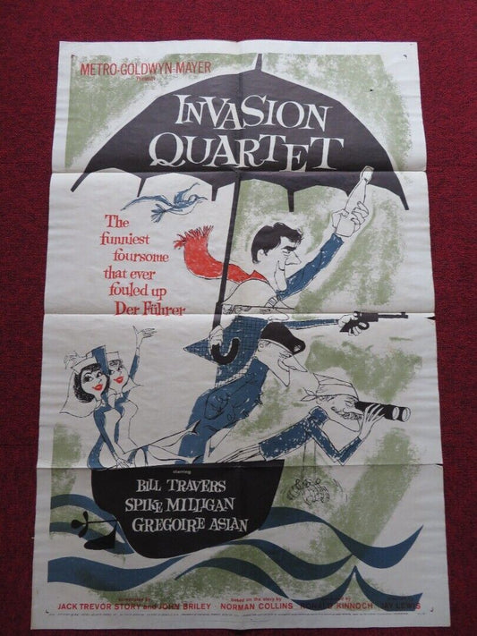 INVASION QUARTET FOLDED US ONE SHEET POSTER BILL TRAVERS SPIKE MILLIGAN 1961 - Rendezvous Cinema