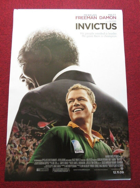 INVICTUS US ONE SHEET ROLLED POSTER MATT DAMON MORGAN FREEMAN 2009 - Rendezvous Cinema