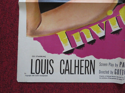 INVITATION FOLDED US ONE SHEET POSTER VAN JOHNSON DOROTHY MCGUIRE 1952 52/56 - Rendezvous Cinema