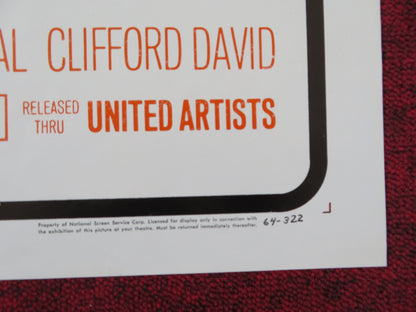 INVITATION TO A GUNFIGHTER FOLDED US ONE SHEET POSTER Y. BRYNNER G.SEGAL 1964 Rendezvous Cinema Movie posters