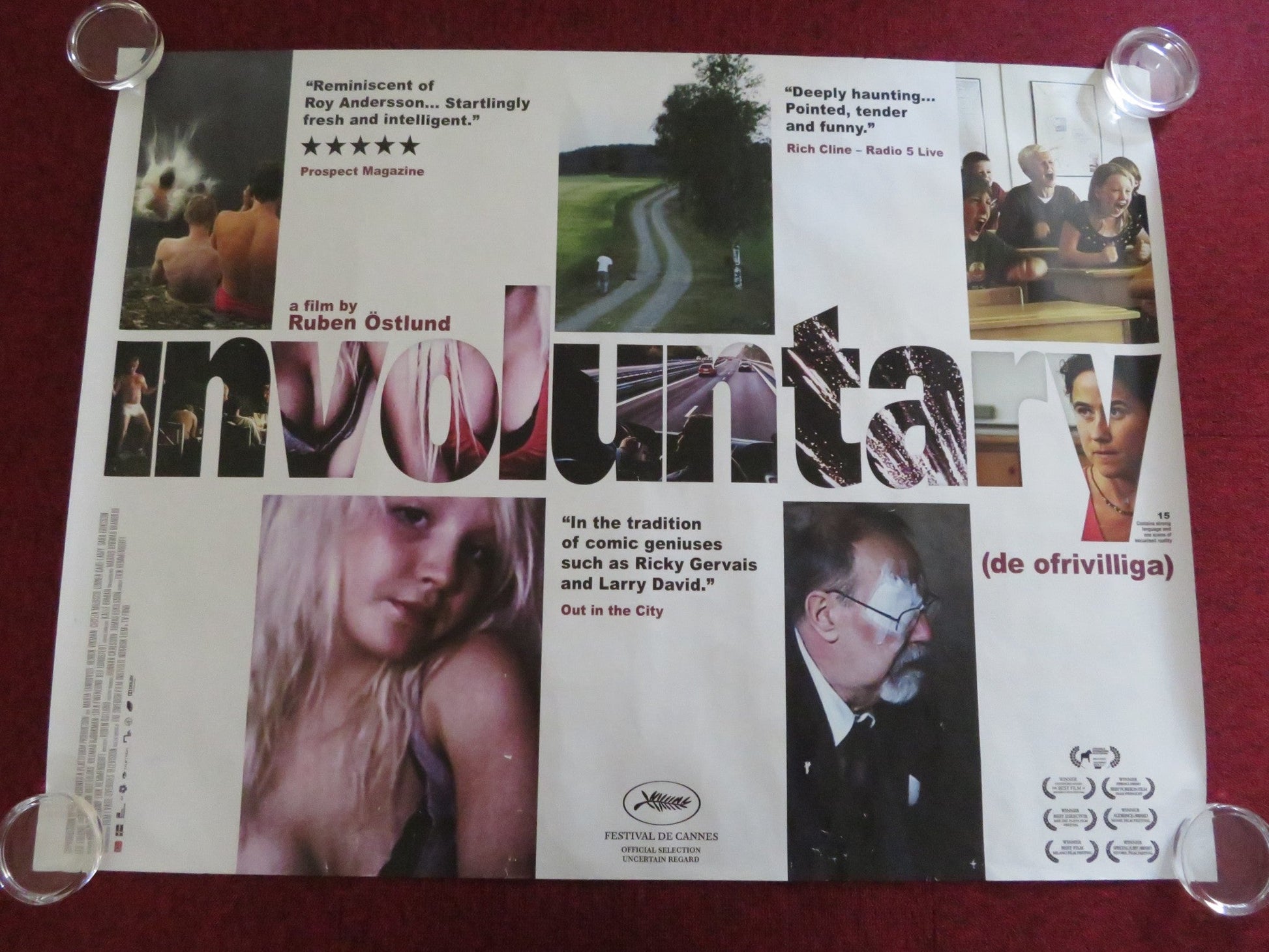 INVOLUNTARY UK QUAD ROLLED POSTER VILLMAR BJORKMAN LOLA EWERLUND 2008 Rendezvous Cinema Movie posters