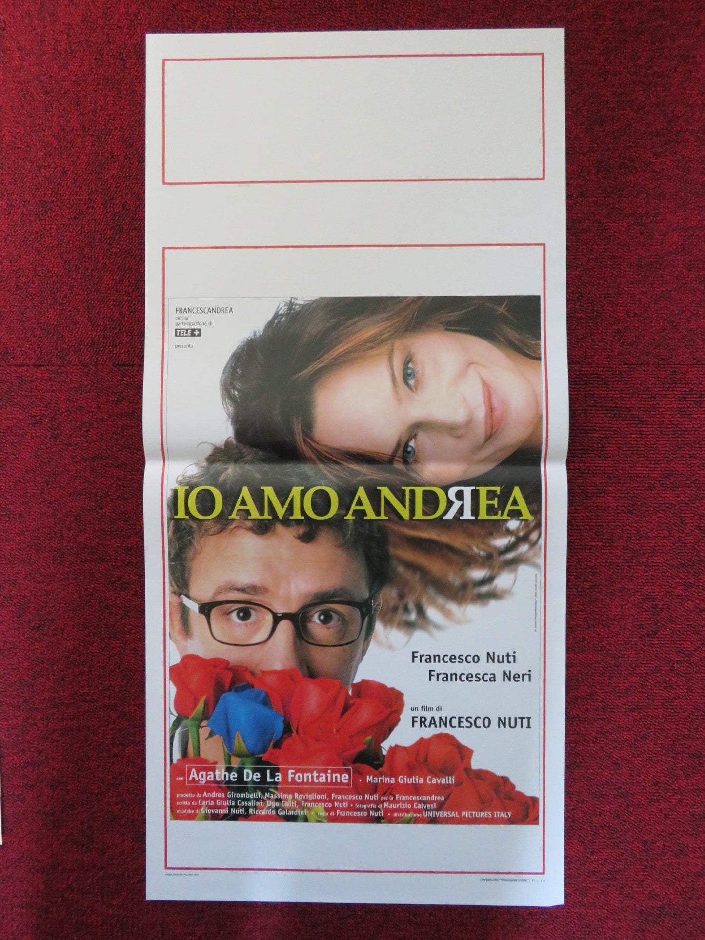 IO AMO ANDREA ITALIAN LOCANDINA POSTER FRANCESCO NUTI FRANCESCA NERI 2000 Rendezvous Cinema Movie posters