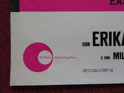 IO, EMMANUELLE ITALIAN FOGLIO ROLLED POSTER ERIKA BLANC ADOLFO CELI 1969 Movie posters
