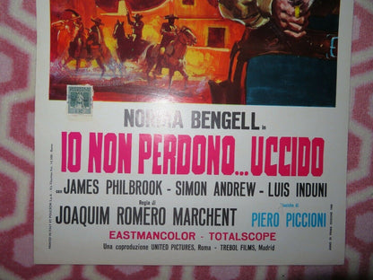 IO NON PERDONO...UCCIDO ITALIAN LOCANDINA (25"x13") POSTER NORMA BENGELL 1968 - Rendezvous Cinema