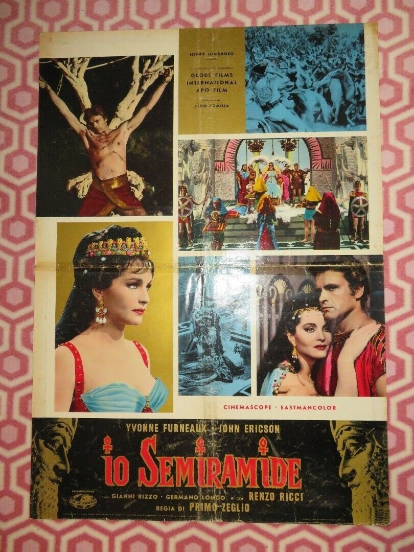 IO SEMIRAMIDE / Slave Queen of Babylon ITALIAN FOGLIO POSTER YVONNE FURNEUX 1963 - Rendezvous Cinema