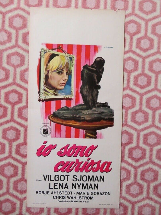 IO SONO CURIOSA/ I Am Curious (Yellow) ITALIAN LOCANDINA (27.5"x13") POSTER 1968 Movie posters