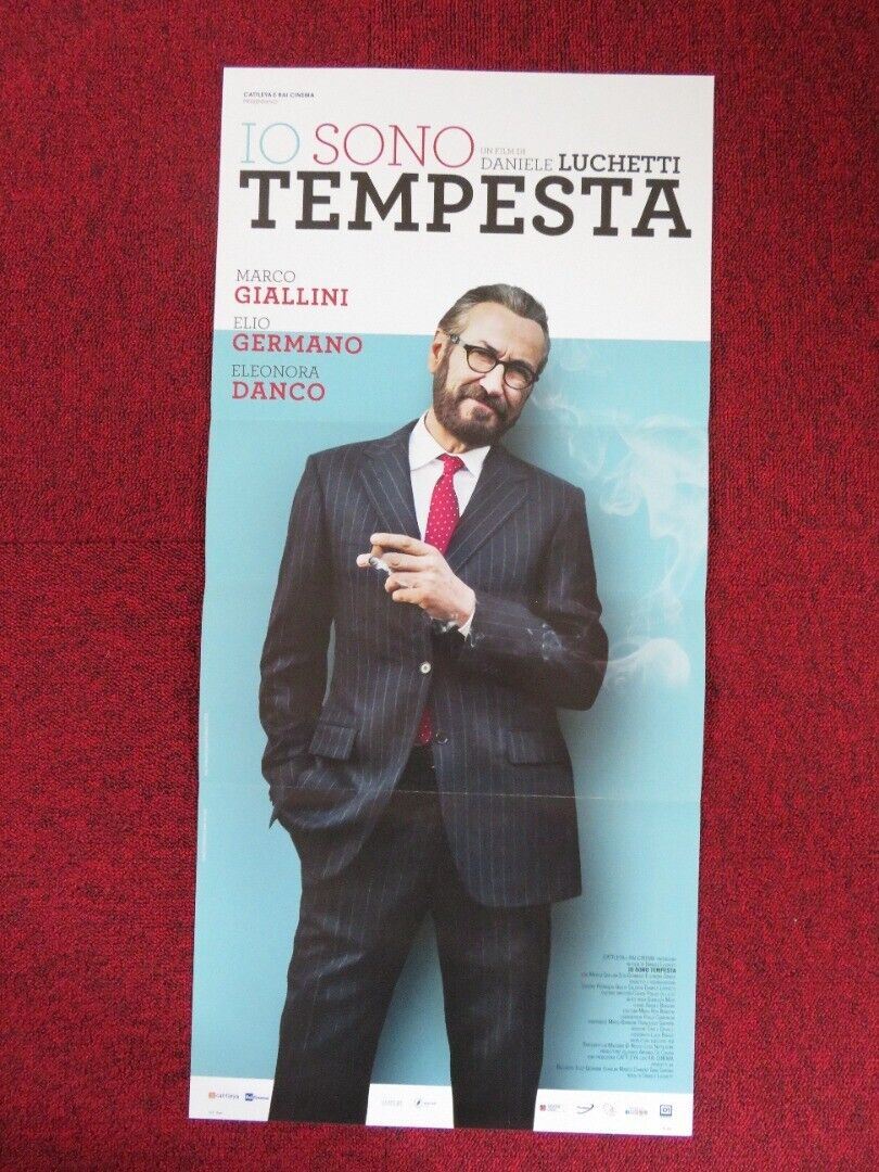 IO SONO TEMPESTA TEM ITALIAN LOCANDINA (26.5"x12.5") POSTER MARCO GIALLINI 2018 Movie posters