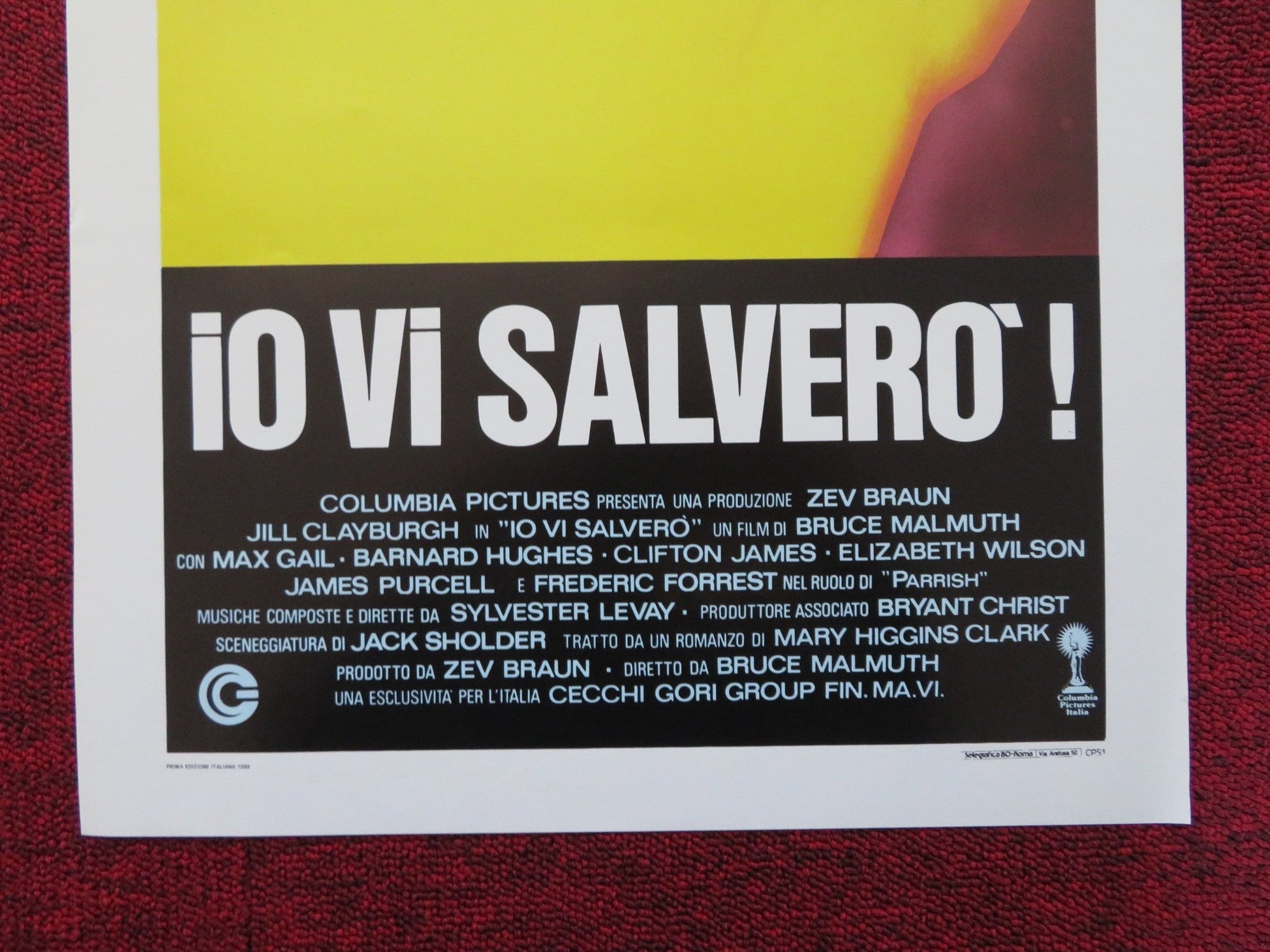 IO VI SALVERO ITALIAN LOCANDINA POSTER JILL CLAYBURGH MAX GAIL 1986 Rendezvous Cinema Movie posters