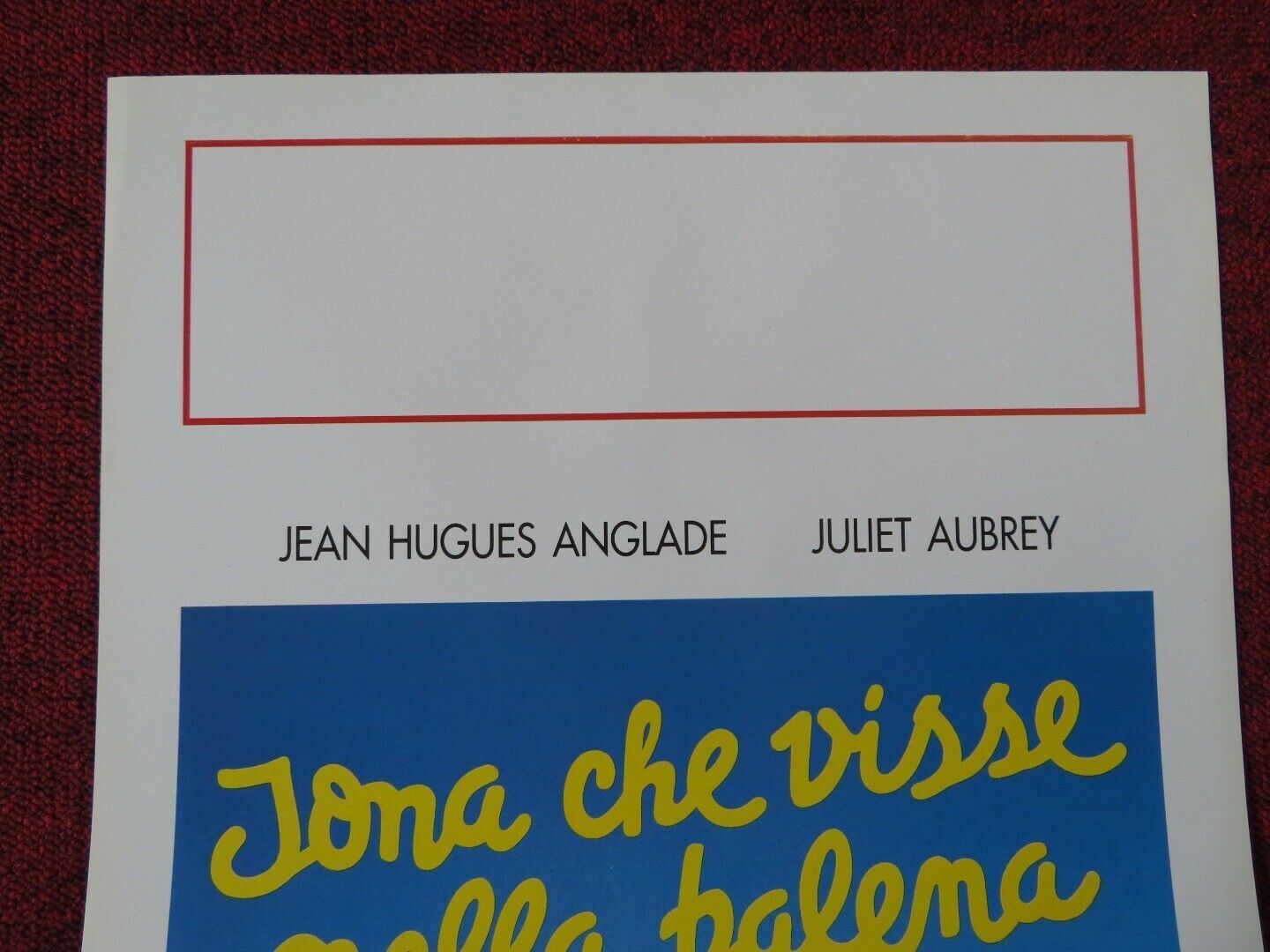 IONA CHE VISSE NELLA BALENA ITALIAN LOCANDINA (27.5"x13") POSTER JEAN HUGUES '93 - Rendezvous Cinema