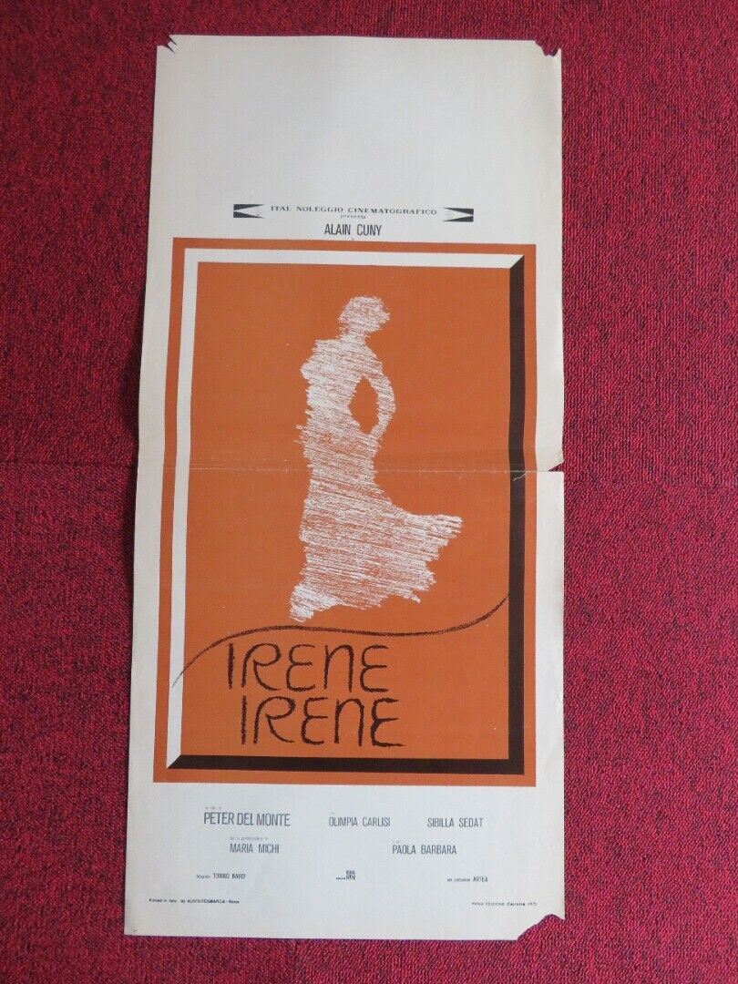 IRENE IRENE ITALIAN LOCANDINA (27.5"x13") POSTER ALAIN CUNY SIBILLA SEDAT 1975 Movie posters