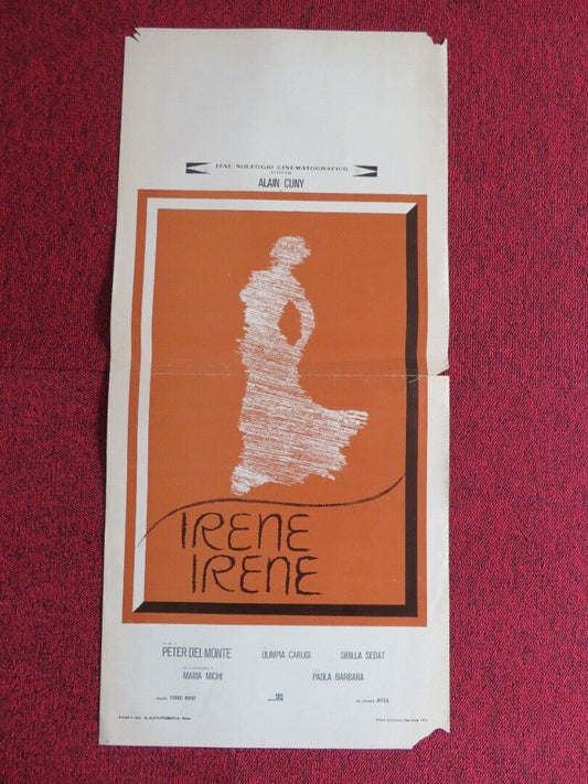 IRENE IRENE ITALIAN LOCANDINA (27.5"x13") POSTER ALAIN CUNY SIBILLA SEDAT 1975 Movie posters