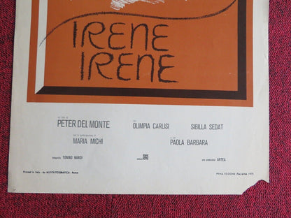 IRENE IRENE ITALIAN LOCANDINA (27.5"x13") POSTER ALAIN CUNY SIBILLA SEDAT 1975 Movie posters
