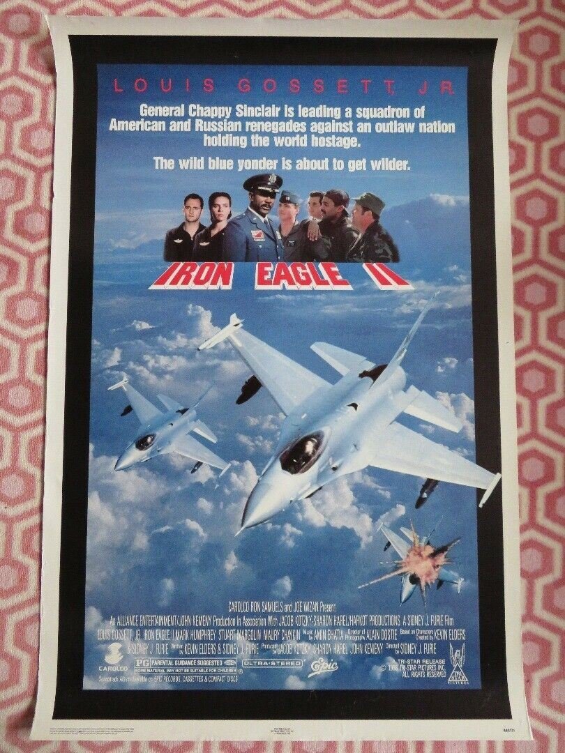 IRON EAGLE 2 ONE SHEET ROLLED POSTER MARK HUMPHREY 1988 Movie posters