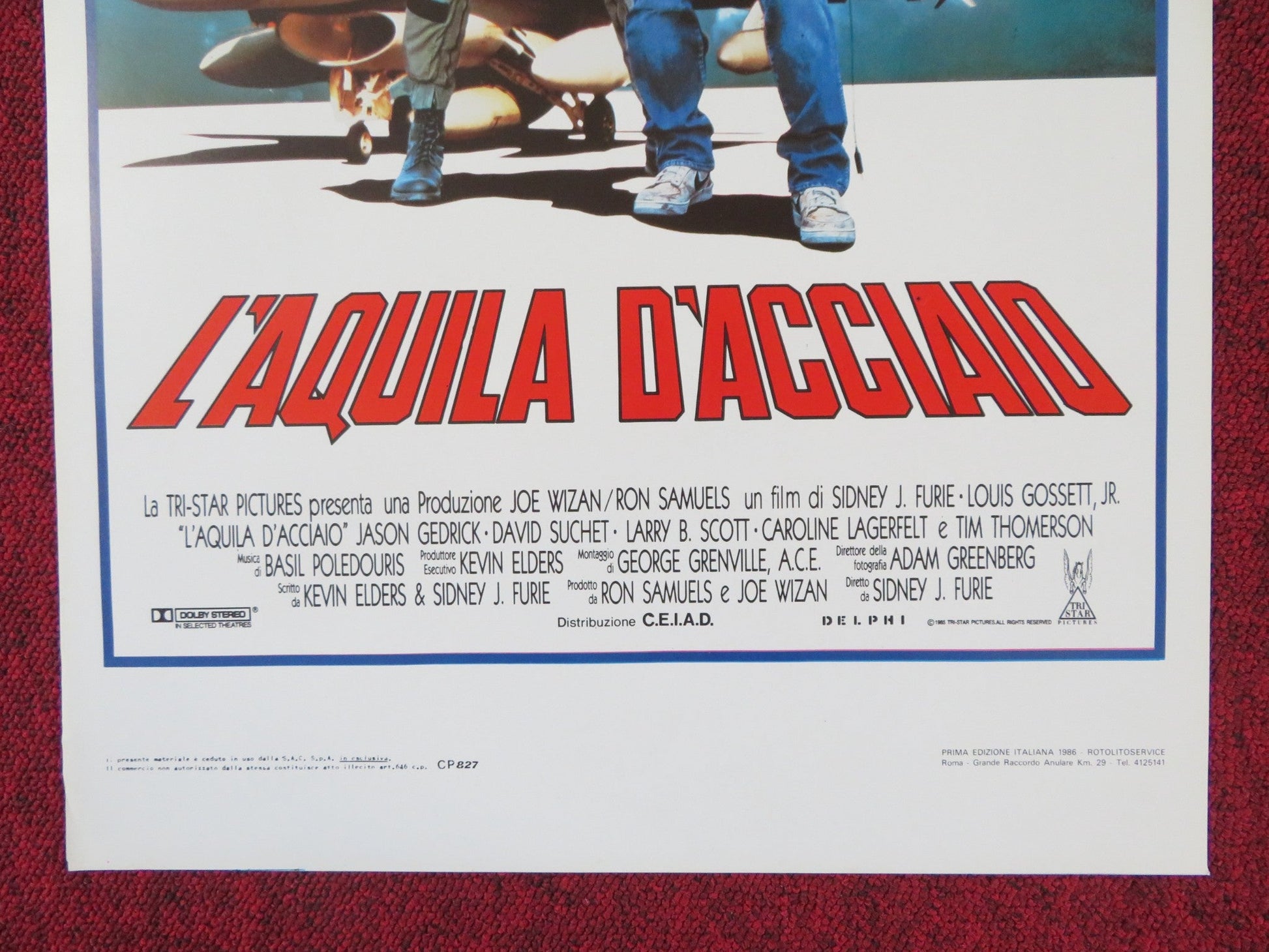 IRON EAGLE ITALIAN LOCANDINA POSTER JASON GEDRICK DAVID SUCHET 1986 Rendezvous Cinema Movie posters