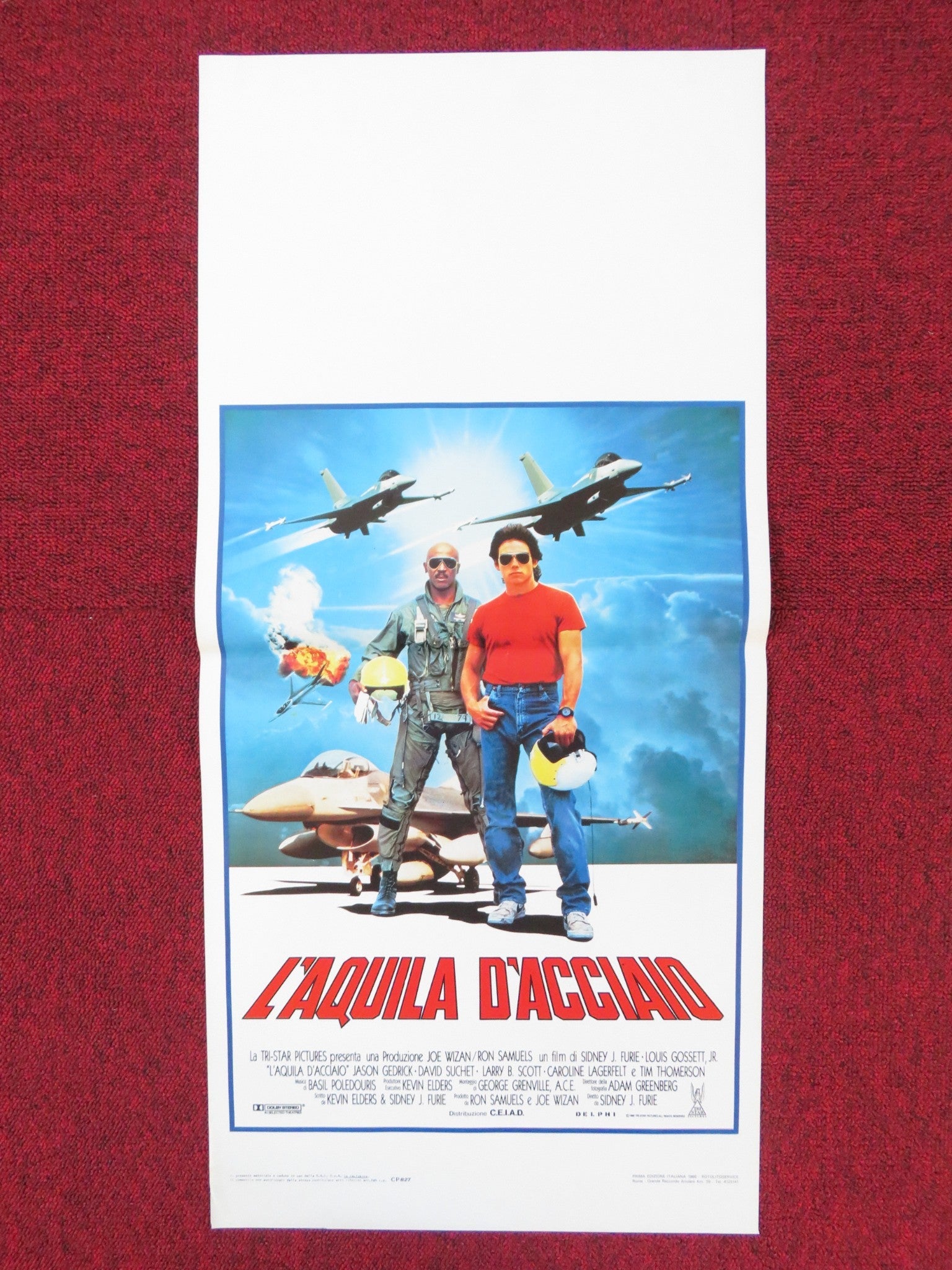 IRON EAGLE ITALIAN LOCANDINA POSTER JASON GEDRICK DAVID SUCHET 1986 Rendezvous Cinema Movie posters