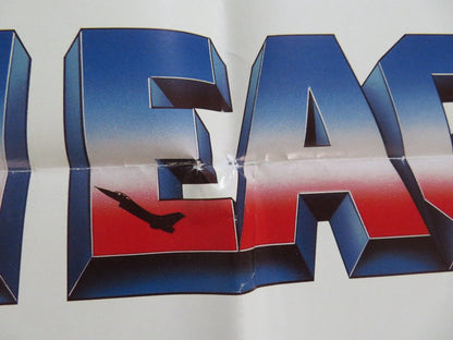 IRON EAGLE UK QUAD POSTER FOLDED JASON GEDRICK LOUIS GOSSETT JR. SUCHET 1986 Rendezvous Cinema Movie posters