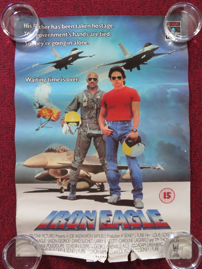 IRON EAGLE VHS VIDEO POSTER JASON GEDRICK LOUIS GOSSETT, JR. 1986 Rendezvous Cinema Movie posters