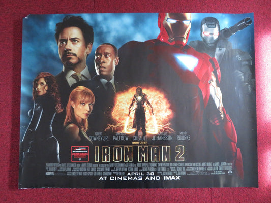 IRON MAN 2 UK QUAD (30"x 40") ROLLED POSTER ROBERT DOWNEY JR. G PALTROW 2010 Rendezvous Cinema Movie posters