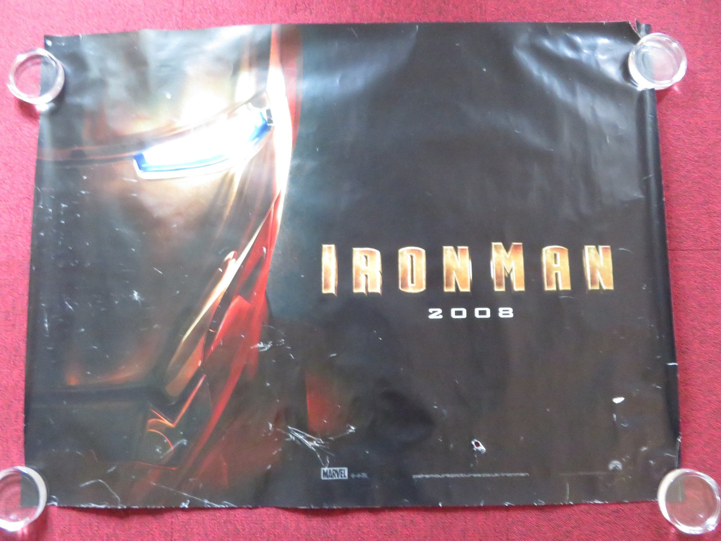 IRON MAN UK QUAD (30"x 40") ROLLED POSTER ROBERT DOWNEY JR. TERRENCE HOWARD 2008 Rendezvous Cinema Movie posters