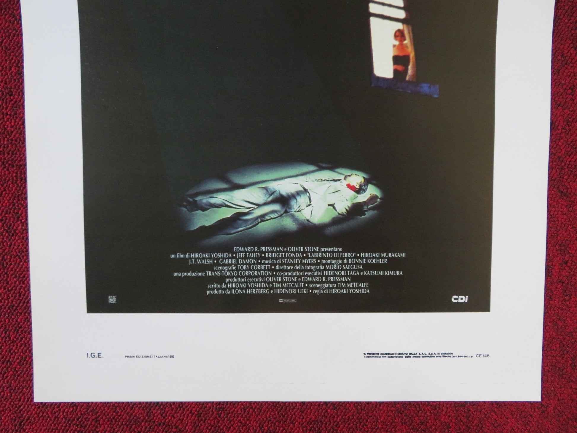 IRON MAZE ITALIAN LOCANDINA POSTER JEFF FAHEY BRIDGET FONDA 1993 Rendezvous Cinema Movie posters