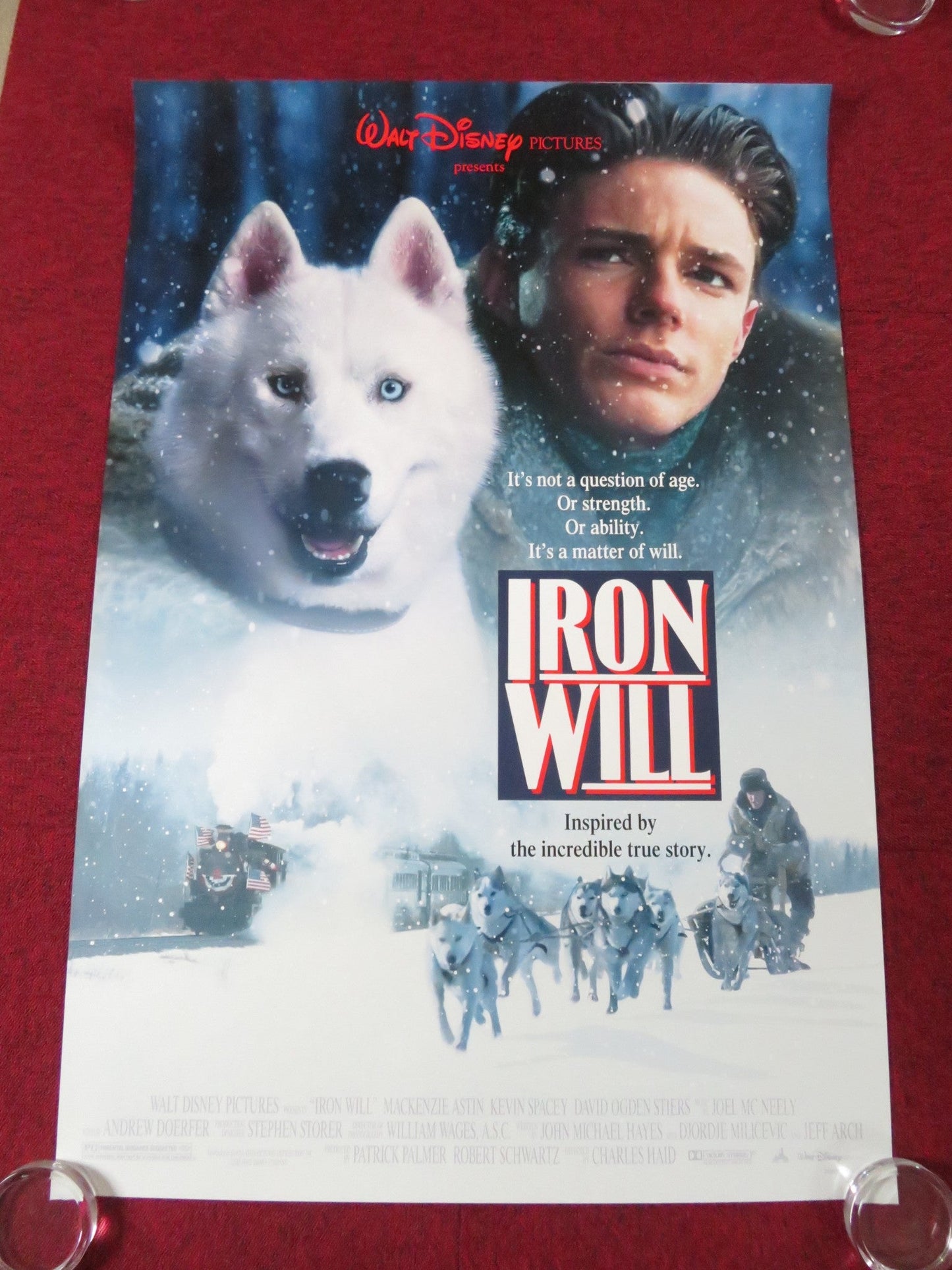 IRON WILL US ONE SHEET ROLLED POSTER DISNEY KEVIN SPACEY MACKENZIE ASTIN 1994 Rendezvous Cinema Movie posters
