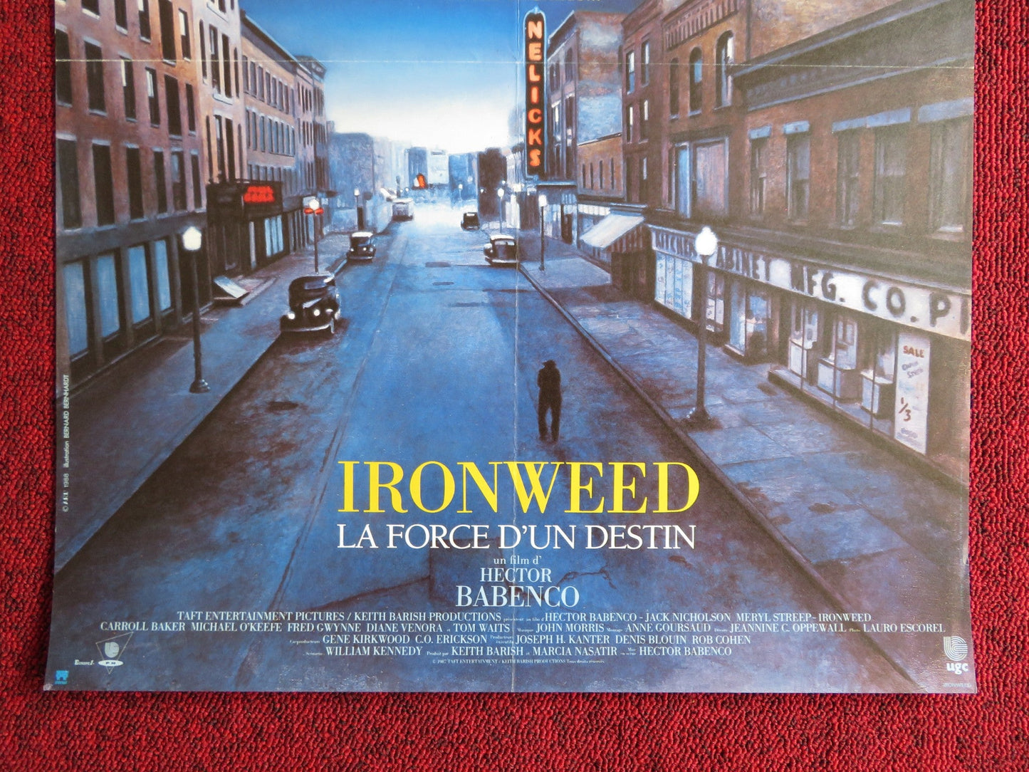 IRONWEED FRENCH POSTER JACK NICHOLSON MERYL STREEP 1987 Rendezvous Cinema Movie posters