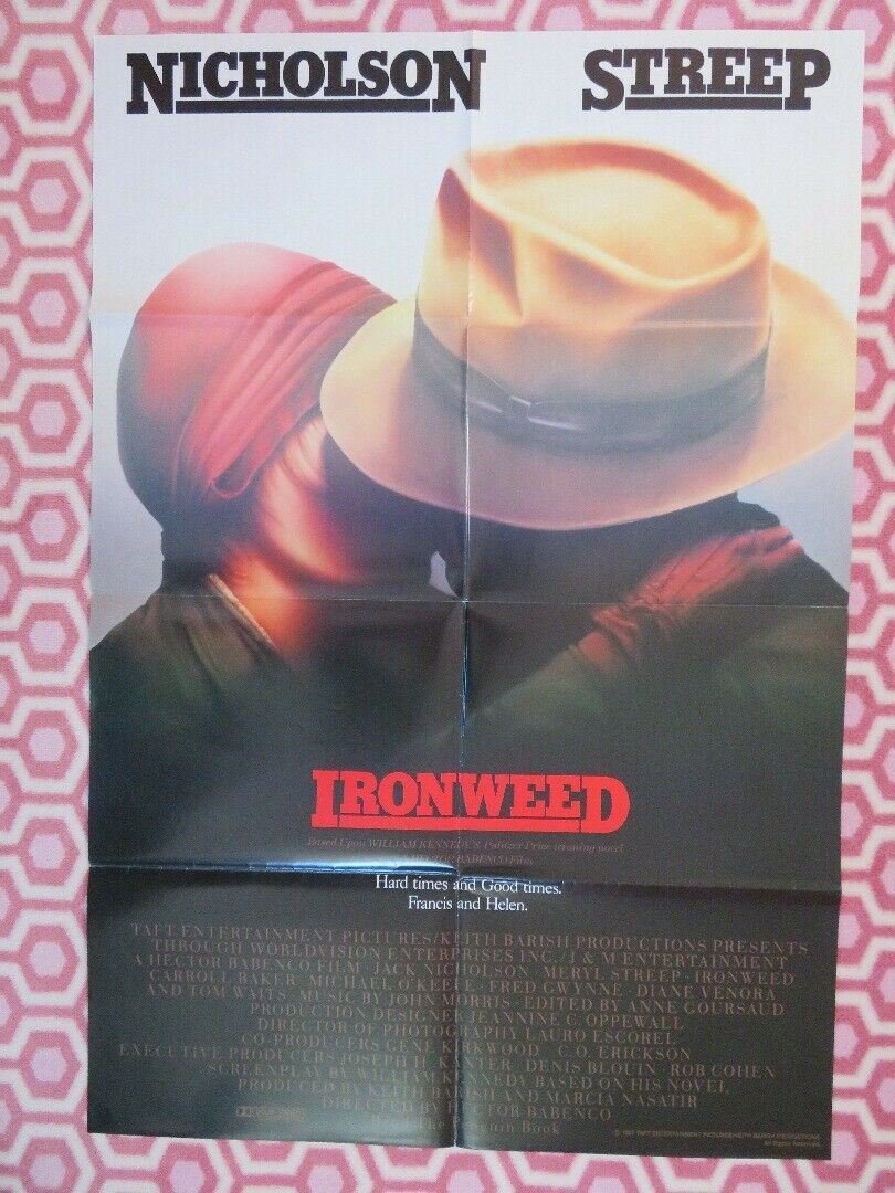 IRONWEED ONE SHEET FOLDED POSTER JACK NICHOLSON MERYL STREEP 1987 Rendezvous Cinema Movie posters