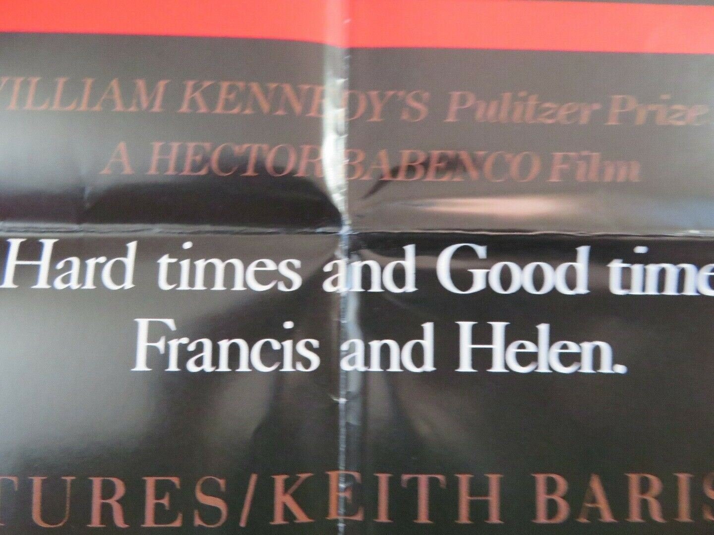 IRONWEED ONE SHEET FOLDED POSTER JACK NICHOLSON MERYL STREEP 1987 Rendezvous Cinema Movie posters