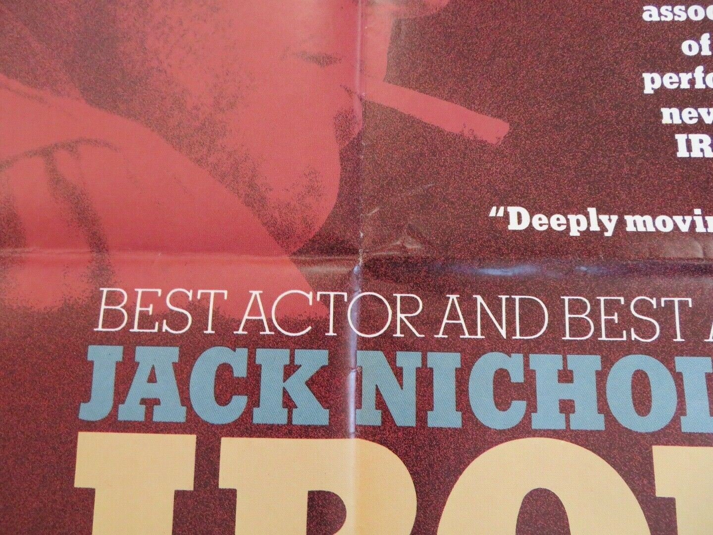 IRONWEED UK ORIGINAL QUAD POSTER 1987 JACK NICHOLSON MERYL STREEP TOM WAITS RARE Movie posters