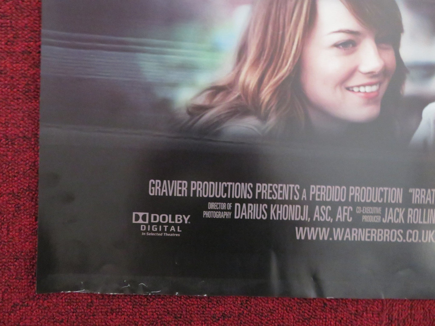 IRRATIONAL MAN UK QUAD (30"x 40") ROLLED POSTER JOAQUIN PHOENIX EMMA STONE 2015 Rendezvous Cinema Movie posters