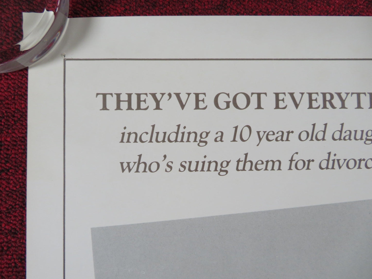 IRRECONCILABLE DIFFERENCES US ONE SHEET ROLLED POSTER RYAN O'NEAL BARRYMORE 1984 Rendezvous Cinema Movie posters