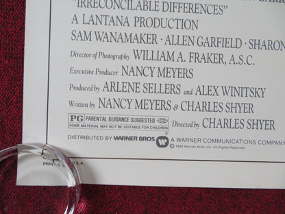 IRRECONCILABLE DIFFERENCES US ONE SHEET ROLLED POSTER RYAN O'NEAL BARRYMORE 1984 Rendezvous Cinema Movie posters