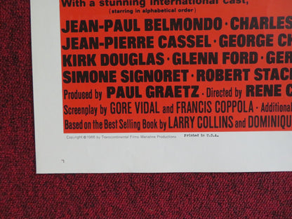 IS PARIS BURNING? FOLDED US ONE SHEET POSTER DOUGLAS FORD ORSON WELLES 1966 Rendezvous Cinema Movie posters