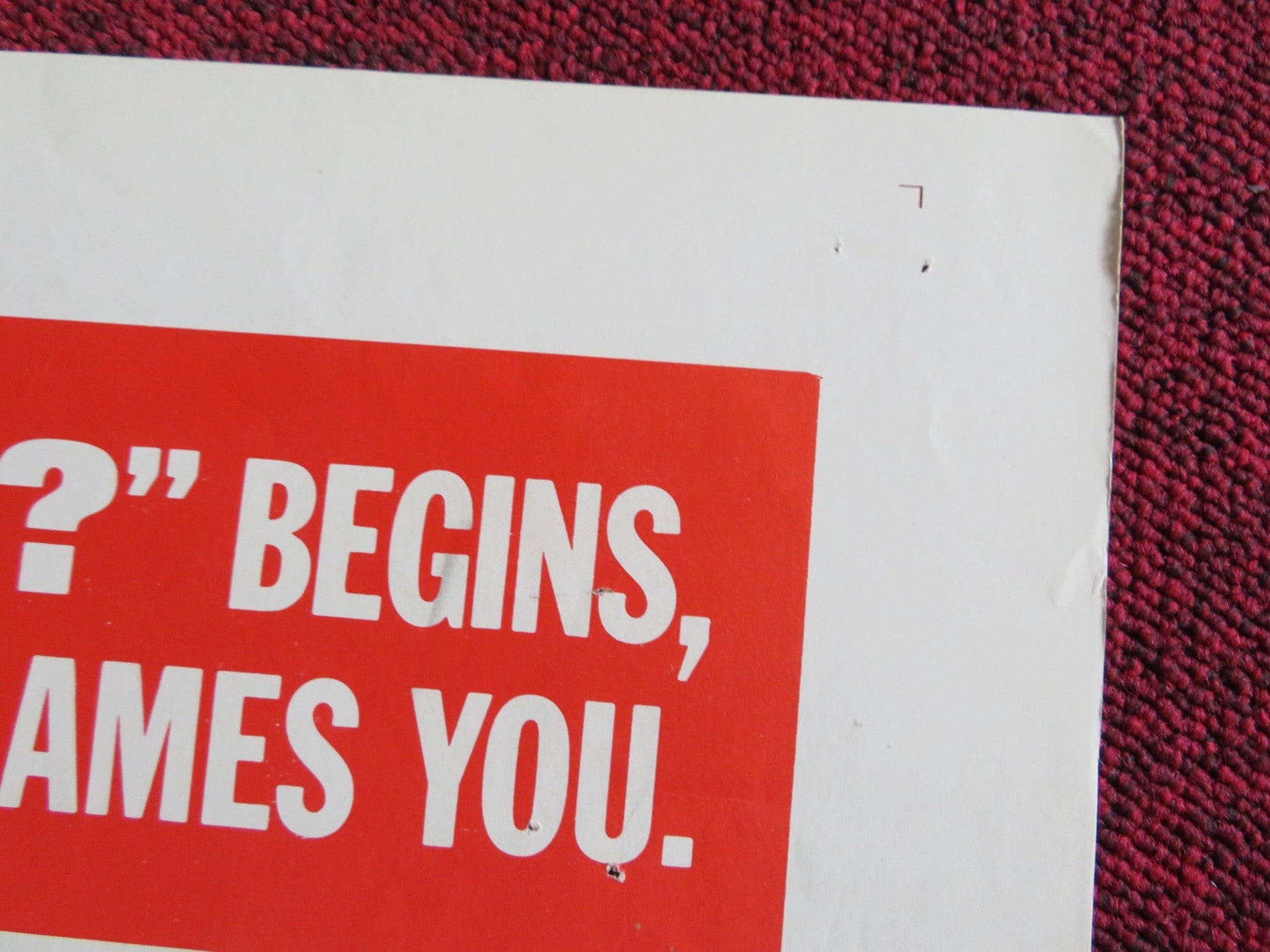 IS PARIS BURNING? STYLE B FOLDED US ONE SHEET POSTER JEAN - PAUL BELMONDO 1966 Rendezvous Cinema Movie posters