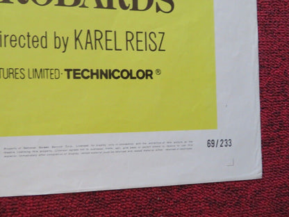 ISADORA FOLDED US ONE SHEET POSTER VANESSA REDGRAVE JOHN FRASER 1969 Movie posters