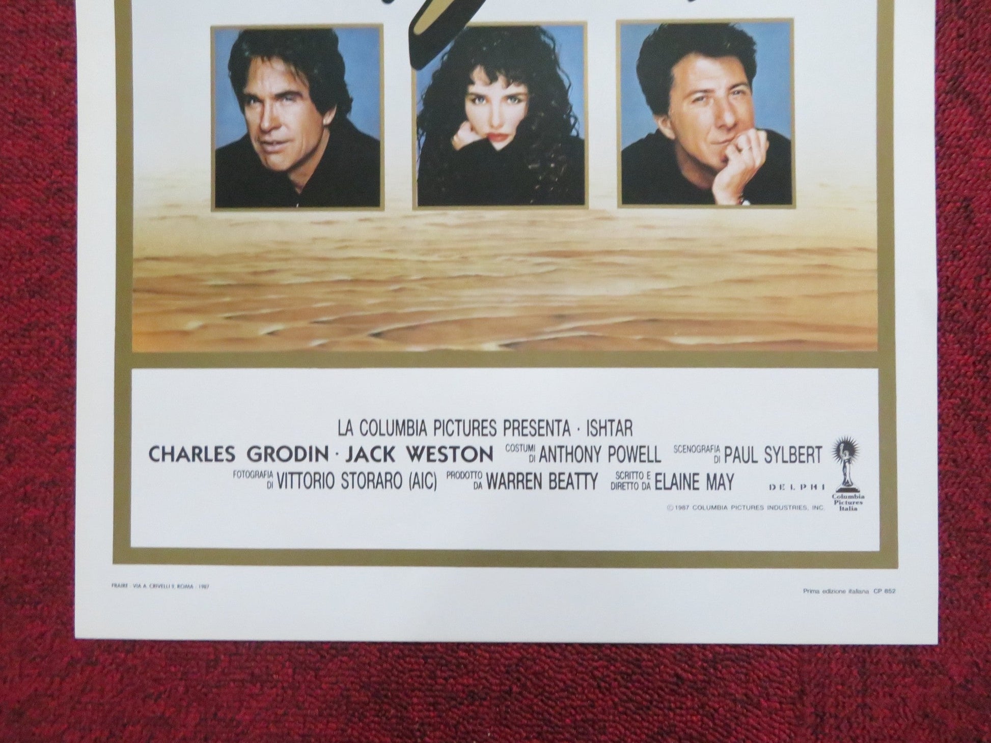 ISHTAR ITALIAN LOCANDINA POSTER DUSTIN HOFFMAN WARREN BEATTY 1987 Rendezvous Cinema Movie posters