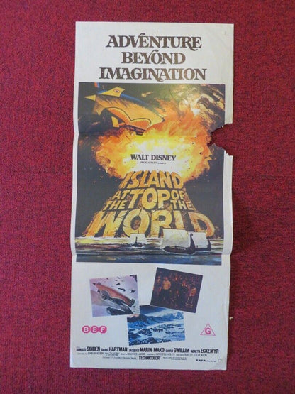 ISLAND AT THE TOP OF THE WORLD FOLDED AUSTRALIAN DAYBILL POSTER DISNEY 1974 Movie posters