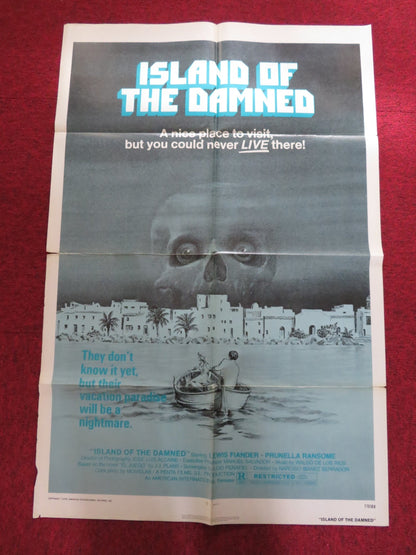 ISLAND OF THE DAMMED FOLDED US ONE SHEET POSTER LEWIS FIANDER P. RANSOME 1978 Rendezvous Cinema Movie posters