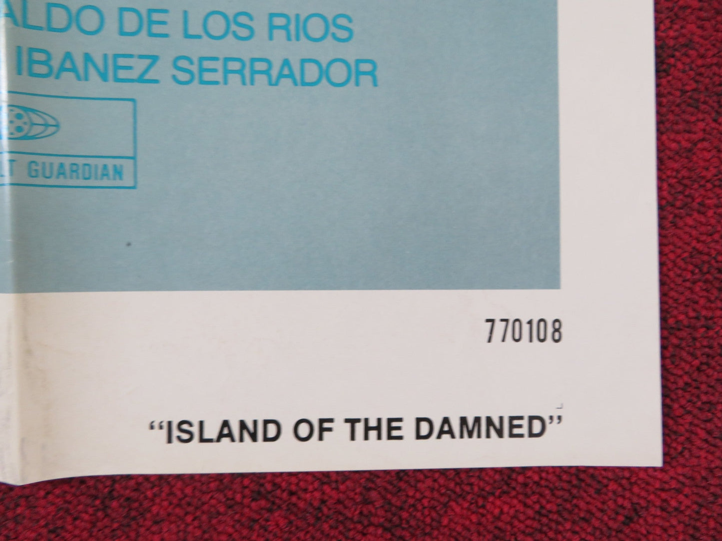 ISLAND OF THE DAMNED FOLDED US ONE SHEET POSTER LEWIS FIANDER P. RANSOME 1978 Rendezvous Cinema Movie posters