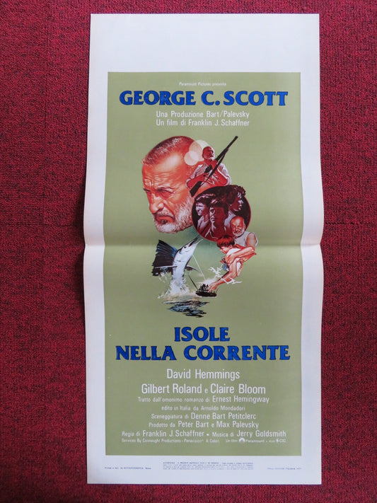 ISLANDS IN THE STREAM ITALIAN LOCANDINA POSTER GEORGE C. SCOTT D. HEMMINGS 1977 Rendezvous Cinema Movie posters
