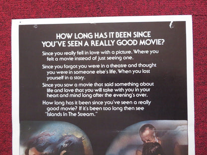 ISLANDS IN THE STREAM US INSERT (14"x 36") POSTER GEORGE C.SCOTT C. BLOOM 1977 Rendezvous Cinema Movie posters