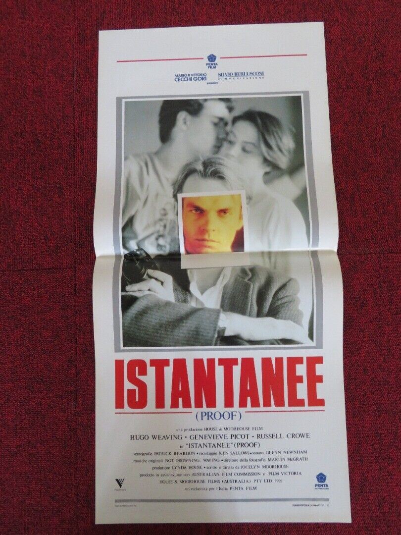 ISTANTANEE / Proof ITALIAN LOCANDINA (27.5"x13") POSTER HUGO WEAVING 1991 - Rendezvous Cinema