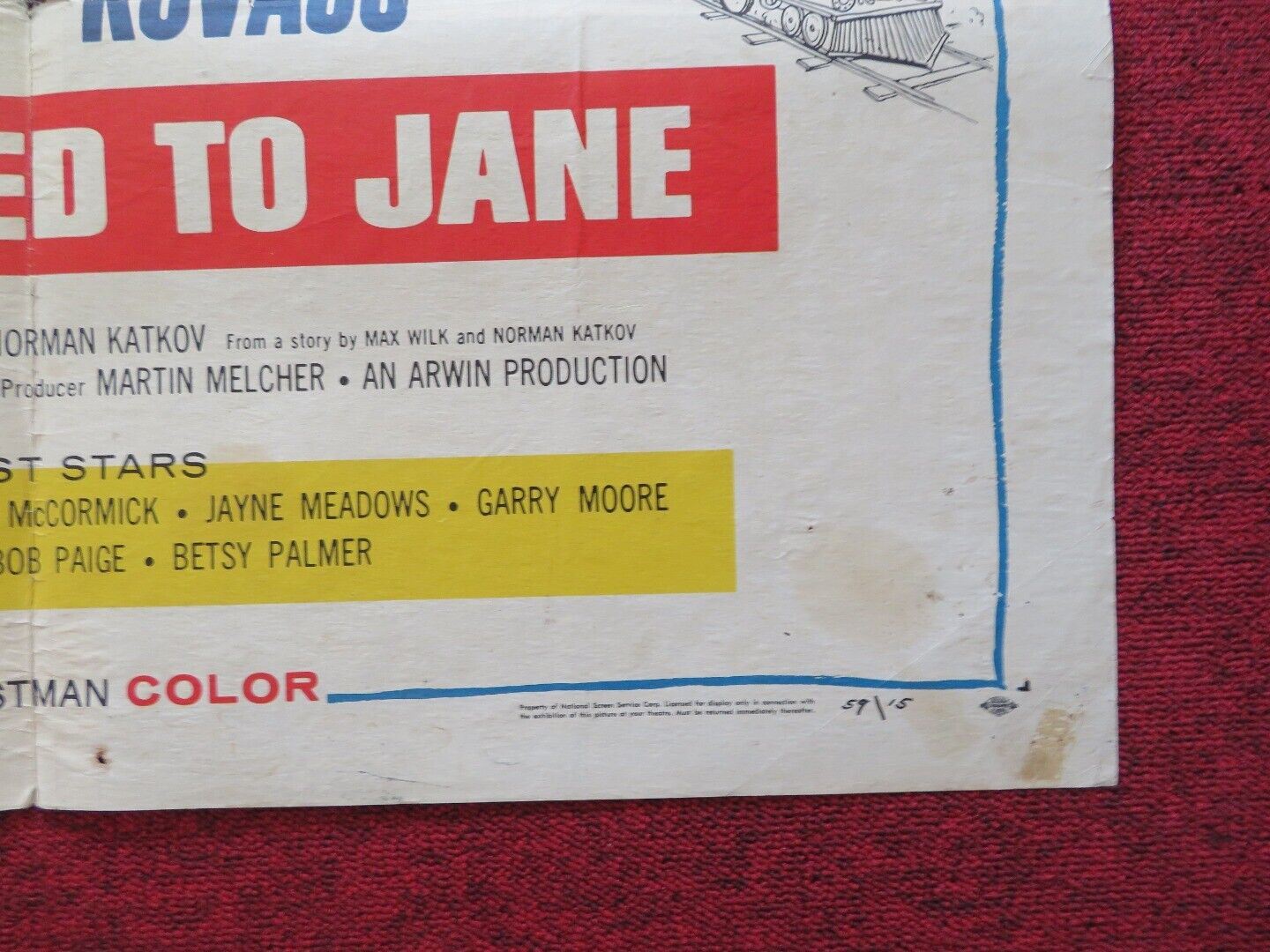 IT HAPPEN TO JANE FOLDED US ONE SHEET POSTER DORIS DAY JACK LEMMON 1959 - Rendezvous Cinema