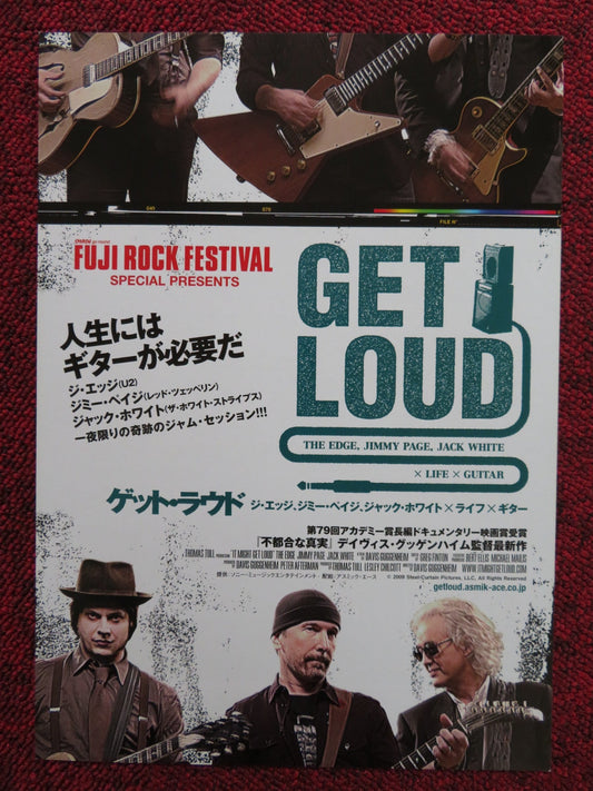 IT MIGHT GET LOUD JAPANESE CHIRASHI (B5) POSTER THE EDGE J. PAGE JACK WHITE 2008 Rendezvous Cinema Movie posters