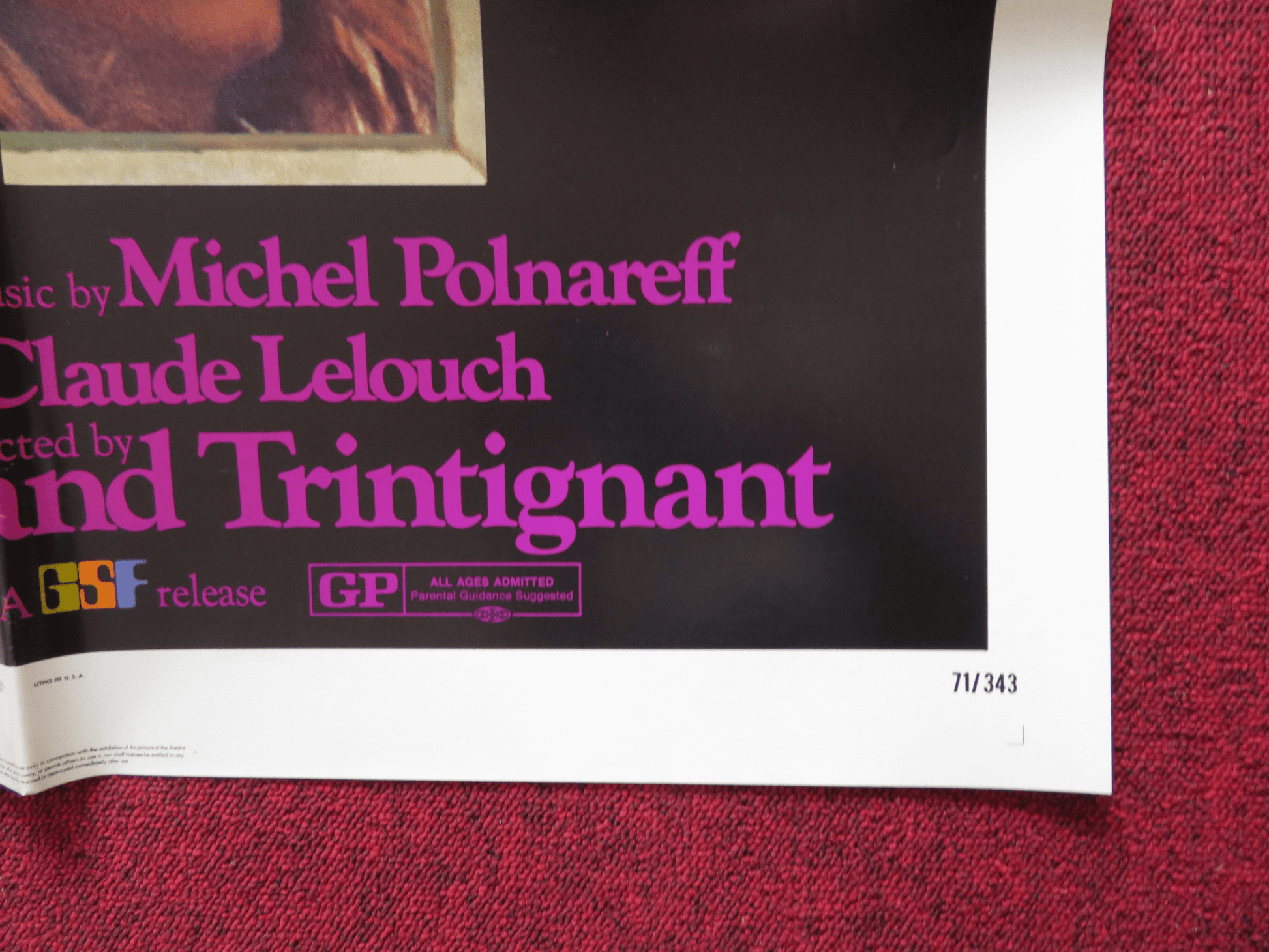 IT ONLY HAPPENS TO OTHERS FOLDED US ONE SHEET POSTER CATHERINE DENEUVE 1971 Rendezvous Cinema Movie posters