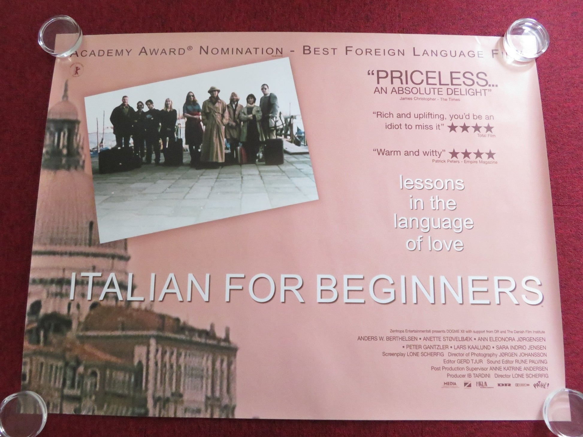 ITALIAN FOR BEGINNERS UK QUAD (30"x 40") ROLLED POSTER ANDERS W. BERTHELSEN 2000 Rendezvous Cinema Movie posters