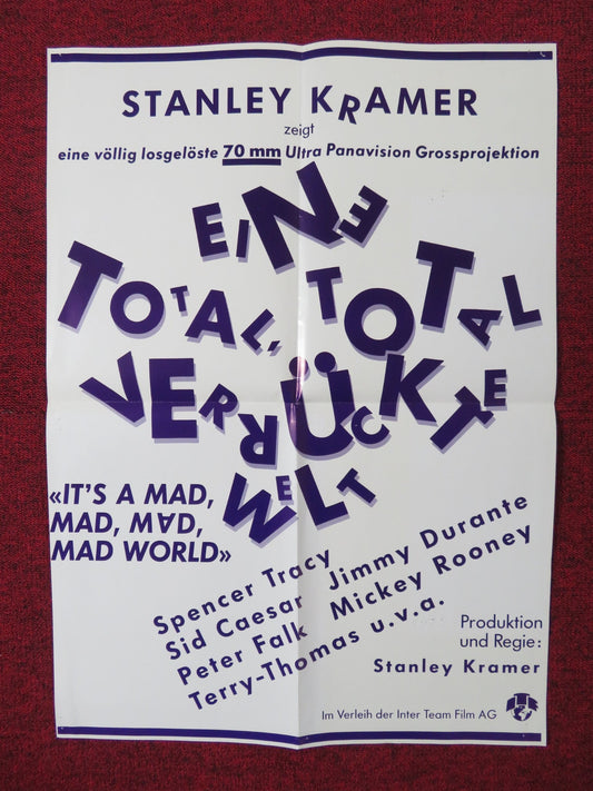 IT'S A MAD MAD MAD MAD WORLD GERMAN POSTER SPENCER TRACY SID CAESAR 1963 Rendezvous Cinema Movie posters