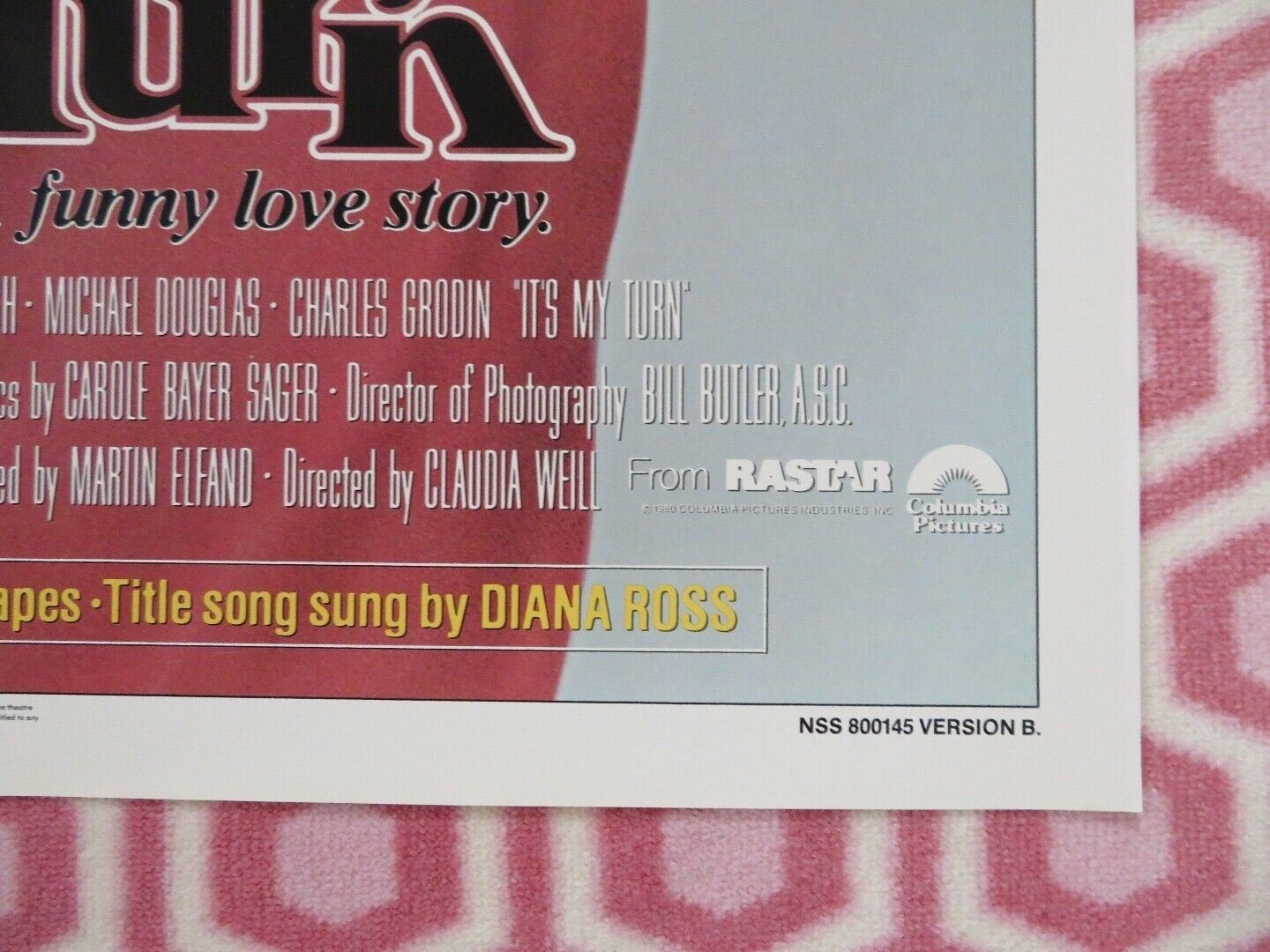 IT'S MY TURN - VERSON B US ONE SHEET POSTER JILL CLAYBURGH M.DOUGLAAS Rendezvous Cinema Movie posters