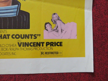 IT'S NOT THE SIZE THAT COUNTS FOLDED US ONE SHEET POSTER "LEIGH LAWSON 1974 Movie posters