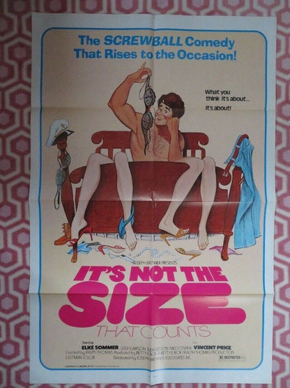 IT'S NOT THE SIZE THAT COUNTS US ONE SHEET POSTER ELKE SOMMERS 1982 Rendezvous Cinema Movie posters